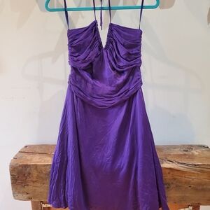 Jacob purple satin dress